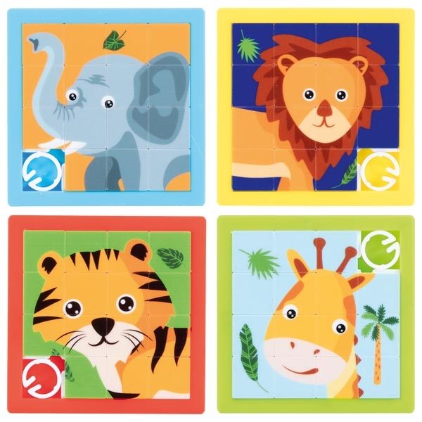 Goki Sliding Puzzle, African Animals