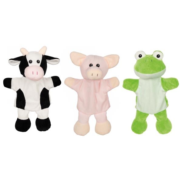 Goki Hand Puppets — Cow, Pig and Frog
