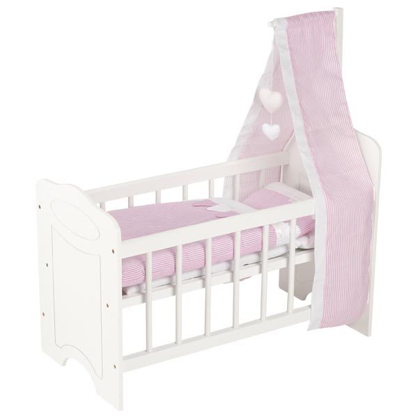 Goki Doll's Bed with Bedding and Canopy