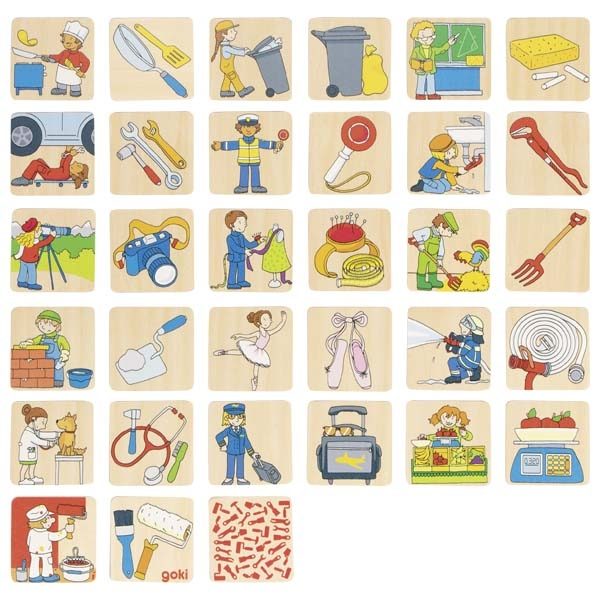 Goki Memo Game, Occupations, 32 Tiles