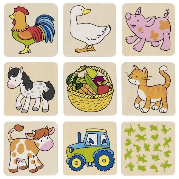Goki Memo Game, Farm II, 16 Tiles