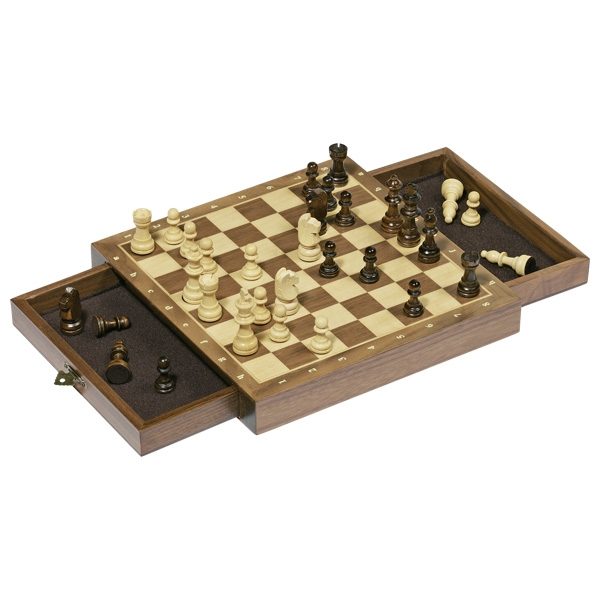Goki Magnetic Chess Set with Drawers