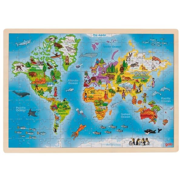 Goki Inlay Puzzle, World