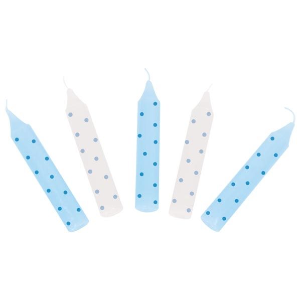 Goki Birthday Candle Set, Blue Dots