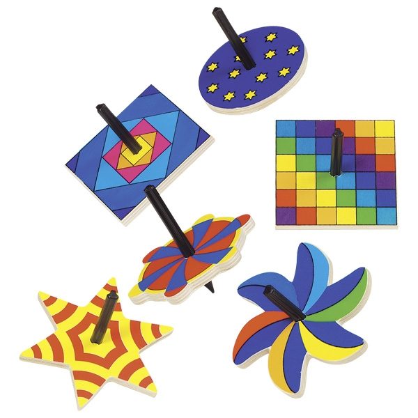 Goki Colourful Spinning Top Assortment I