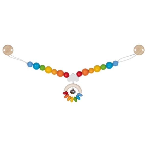 Goki Pram Chain with Clips, Rainbow