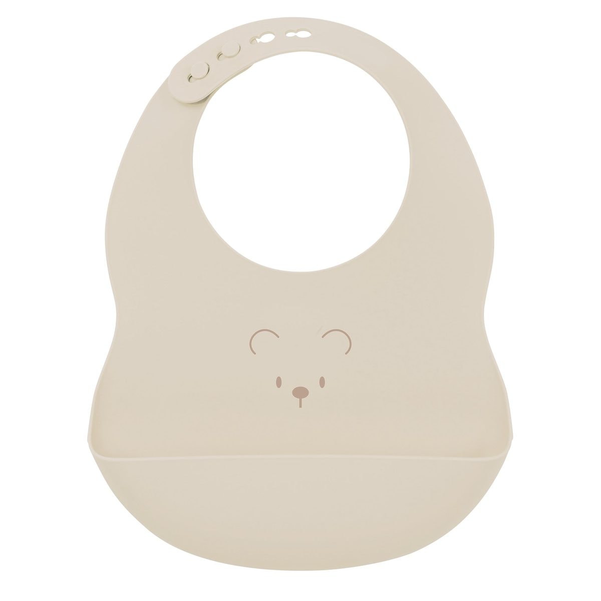 Nattou Silicone Bib with Drip Tray, Clay
