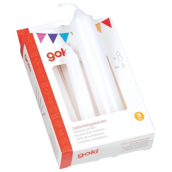 Goki Birthday Candle Set, 11 Pieces