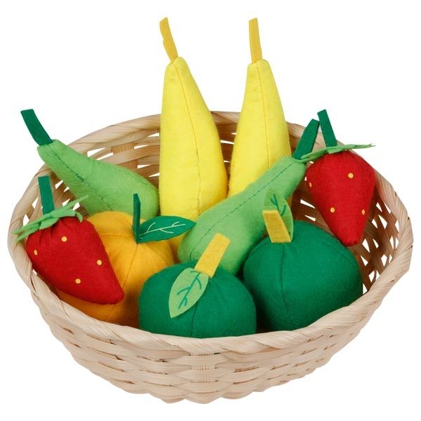 Goki Felt Fruit in a Basket, 10 Pieces
