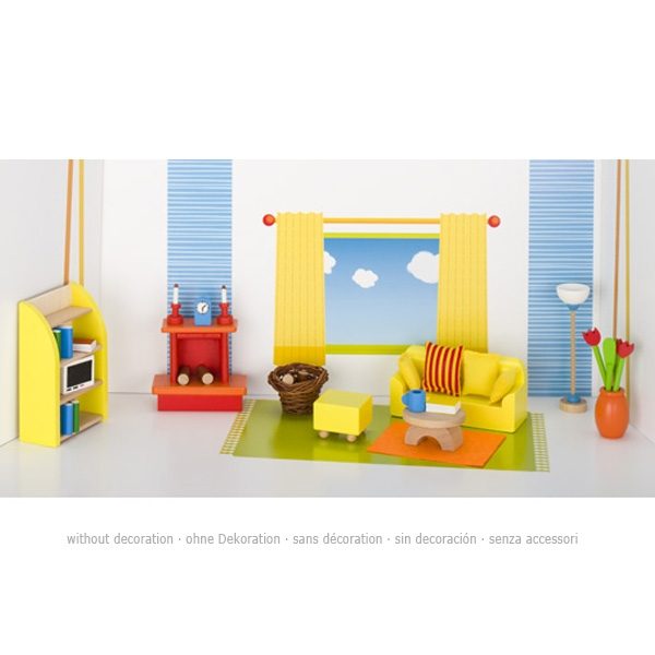 Goki Doll's House Living Room Set, 34 Pieces