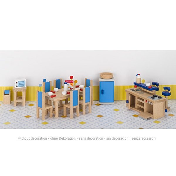 Goki Doll's House Kitchen Set, 30 Pieces