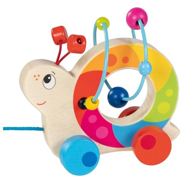 Goki Pull-Along Snail with Bead Maze