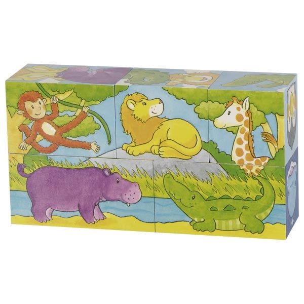 Goki Cube Puzzle, Safari and Arctic