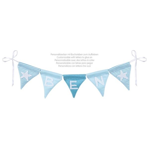 Goki Name Bunting, Blue, 10 Pennants