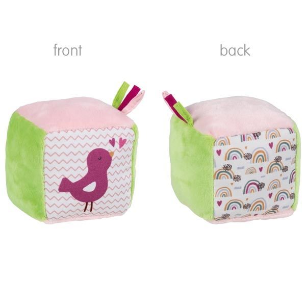 Goki Textile Cube with Crinkle Foil and Bell