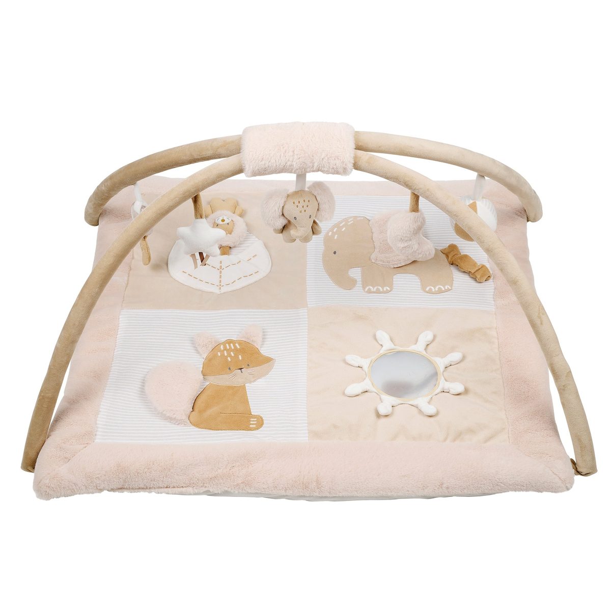 Nattou FLO, ERNEST & OLI Rectangular Playmat with Arch, 80 cm, Beige
