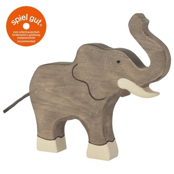HOLZTIGER Elephant, Trunk Raised