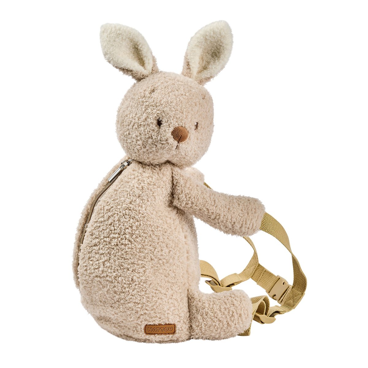 Nattou TEDDY Bunny Backpack, 30 cm, Ecru