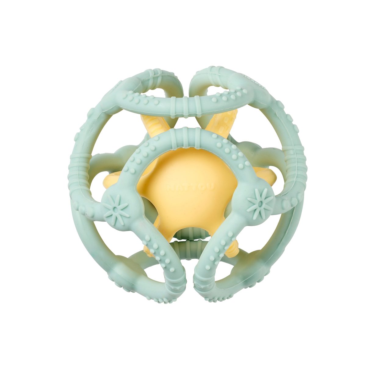 Nattou Silicone Ball Set, Pastel Green & Yellow