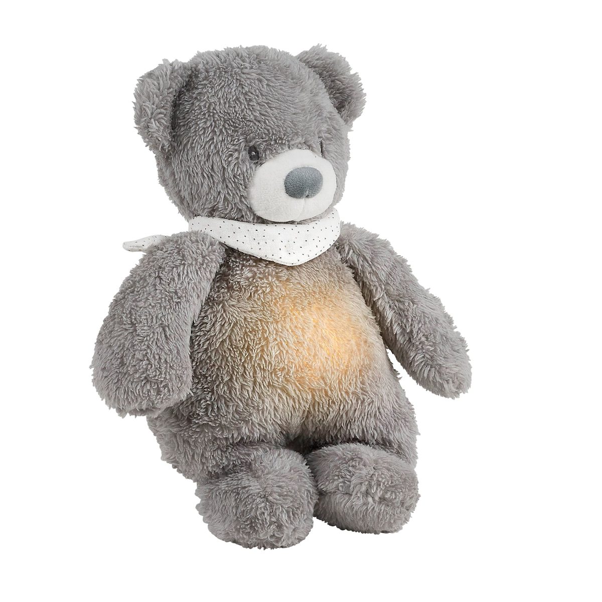Nattou Soft Night Light, Sleeping Bear, Grey