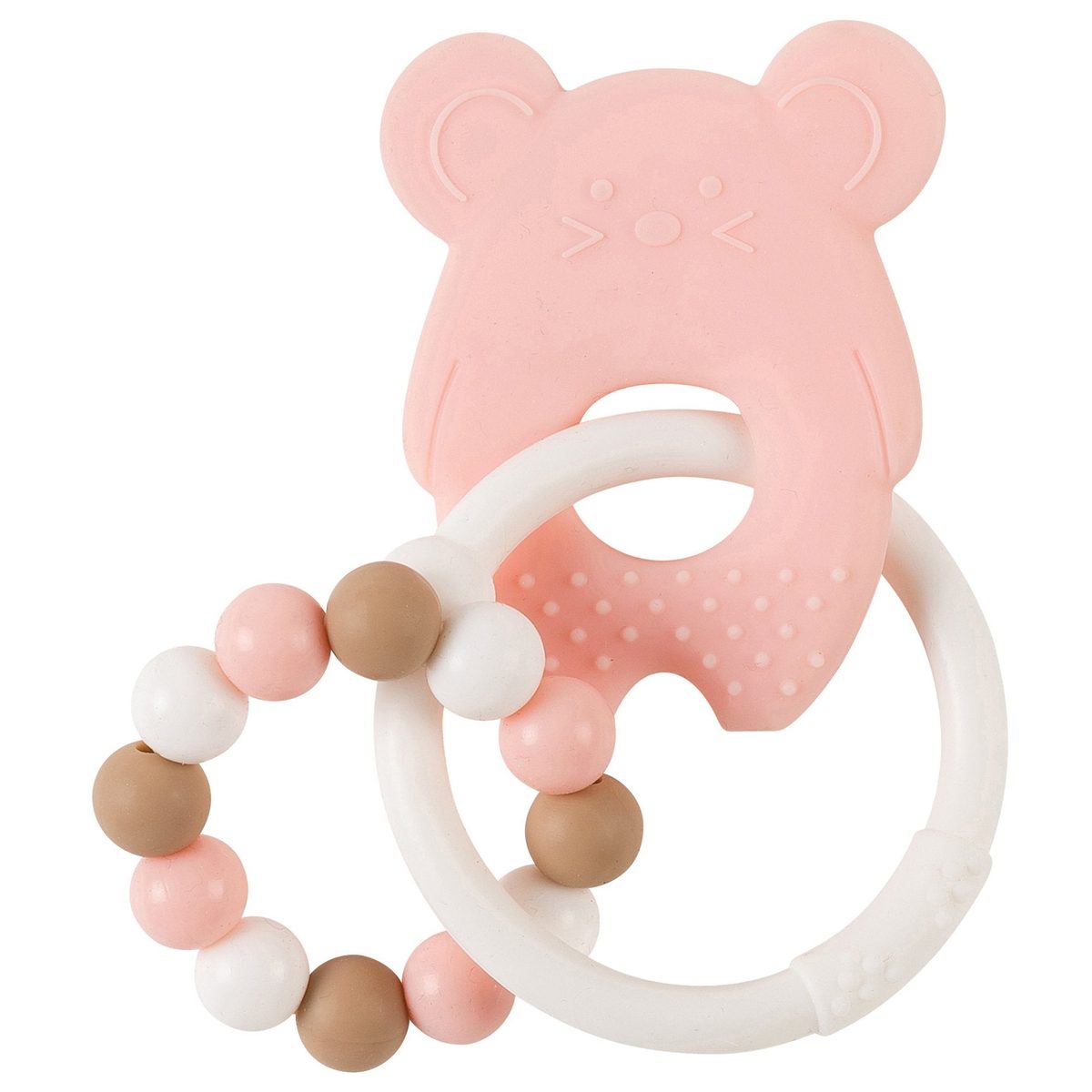 Nattou Silicone Teether, Pink