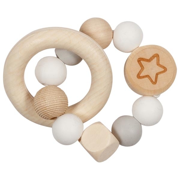 Elastic wooden touch ring, star shape