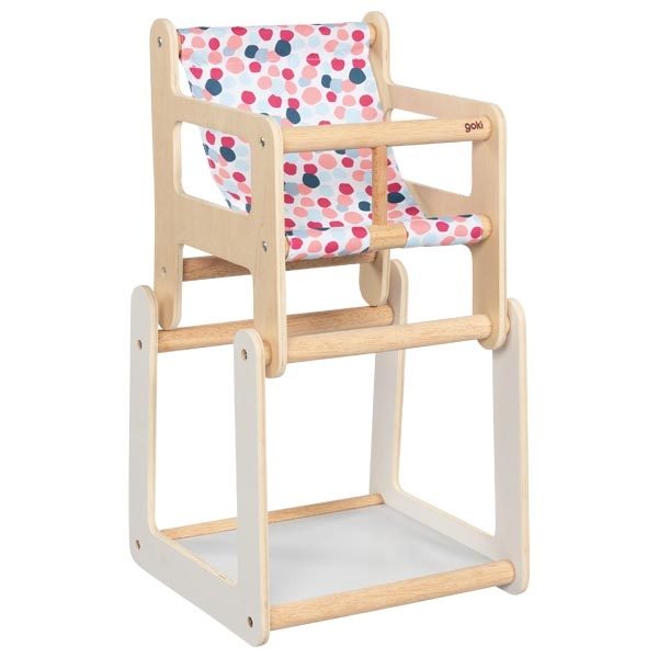 Goki Doll's High Chair with Table, 2-in-1