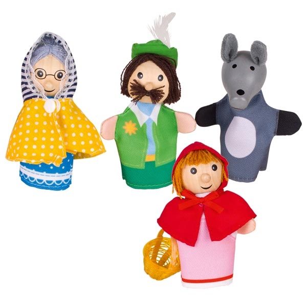 Goki Finger Puppets, Red Riding Hood, 4 Puppets