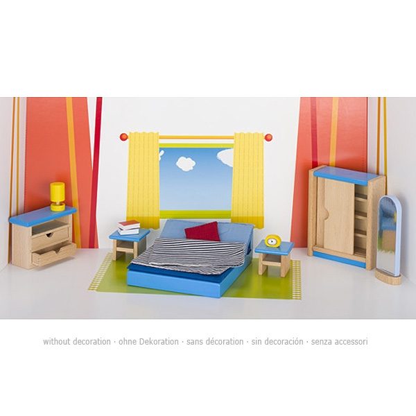 Goki Doll's House Bedroom Set, 16 Pieces