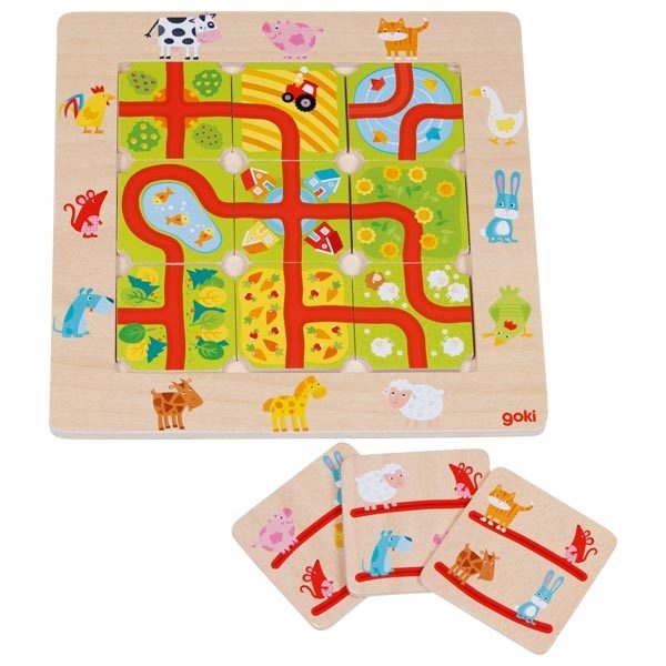 Goki Lay-Out Game, Find the Way, At the Farm