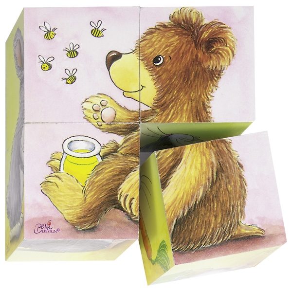 Goki Cube Puzzle, Baby Animals