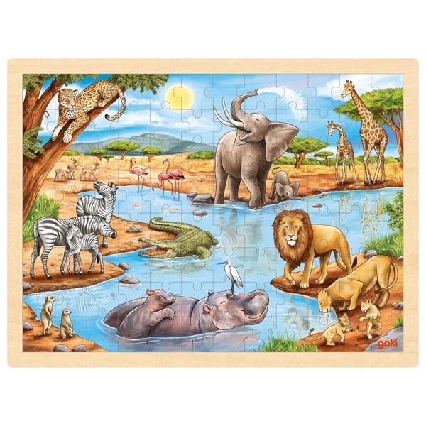 Goki Inlay Puzzle, African Savannah
