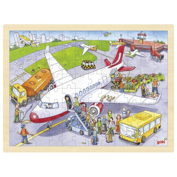 Goki Inlay Puzzle, At the Airport