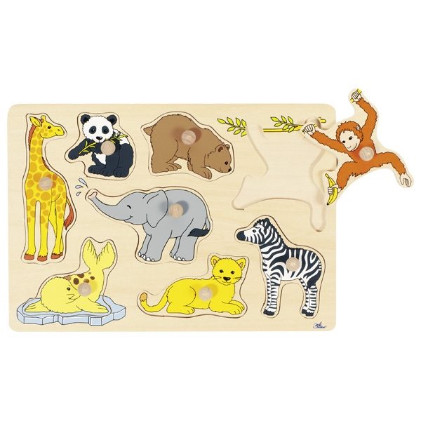 Goki Lift-Out Puzzle, Wild Baby Animals