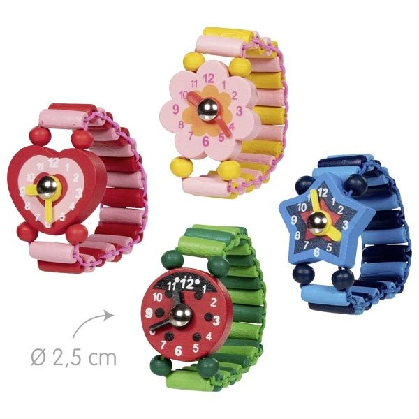 Goki Wooden Watch with Elastic Strap