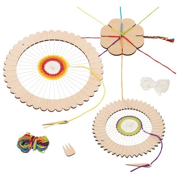 Goki Craft Set — Round Weaving Loom and Braid Flower