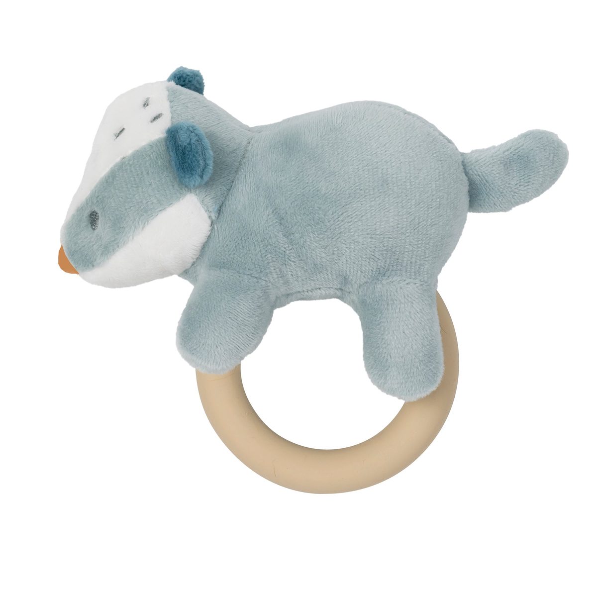Nattou Silicone Teether Ring, Badger Felix