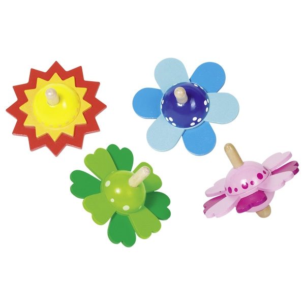 Goki Spinning Top Assortment, Flower Magic