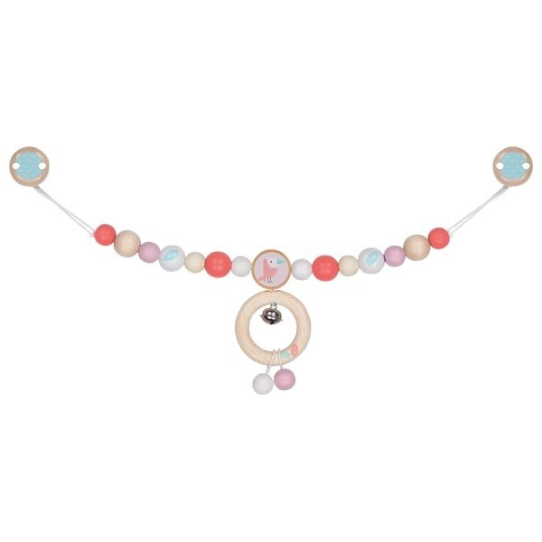 Goki Pram Chain with Clips, Atlantic Puffin