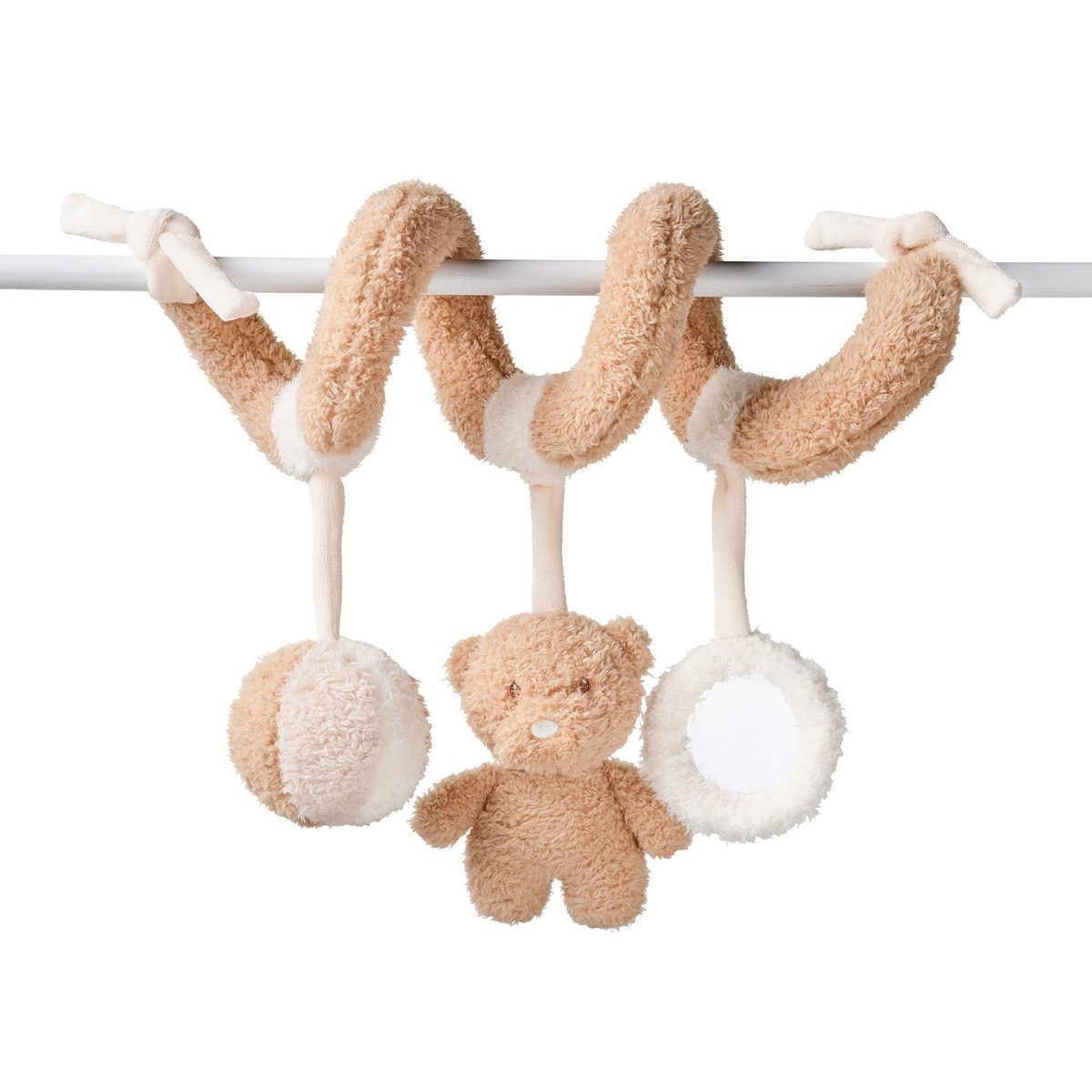 Nattou TEDDY Spiral Toy, Ecru & Caramel