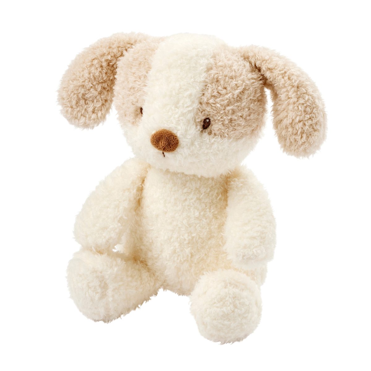 Nattou TEDDY Baby Plush Dog, 25 cm, White & Beige