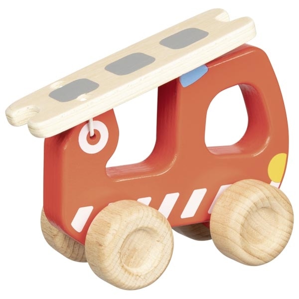 Wooden ladder fire truck toy