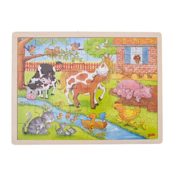 Wooden farm scene puzzle
