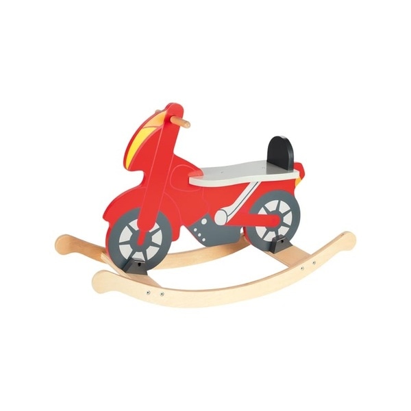 Wooden rocking motorcycle toy