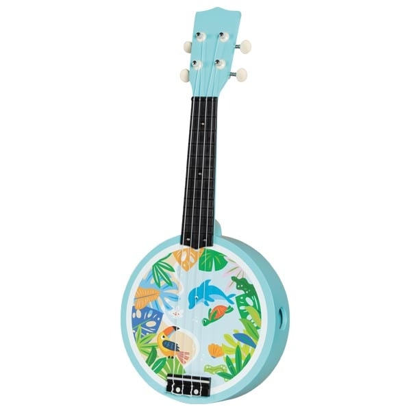 Colorful wooden toy banjo
